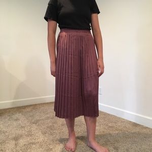 Urban Outfitters Pleated Midi Skirt Purple